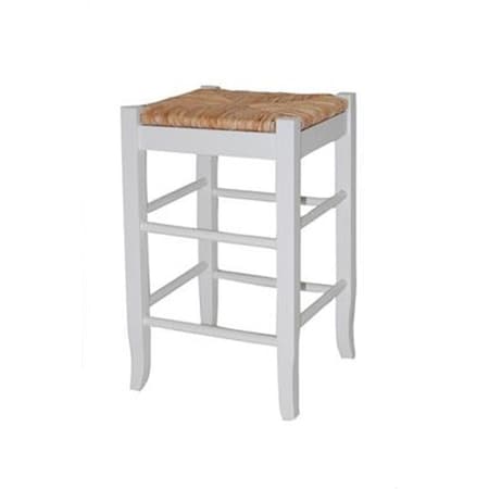 Boraam Industries Boraam Rush Seat Stool - 24 Inch - White 94324